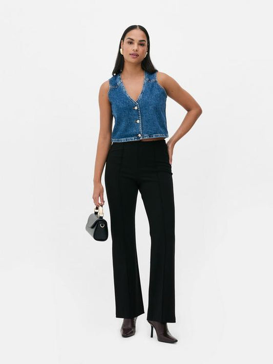 Mid-Rise Ponte Flare Leggings