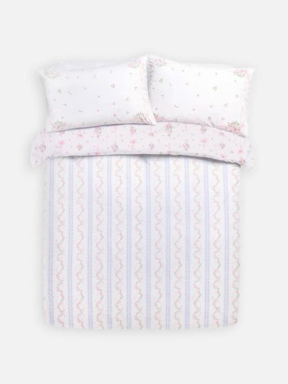 Reversible Cherry Blossom Super King Duvet Cover Set
