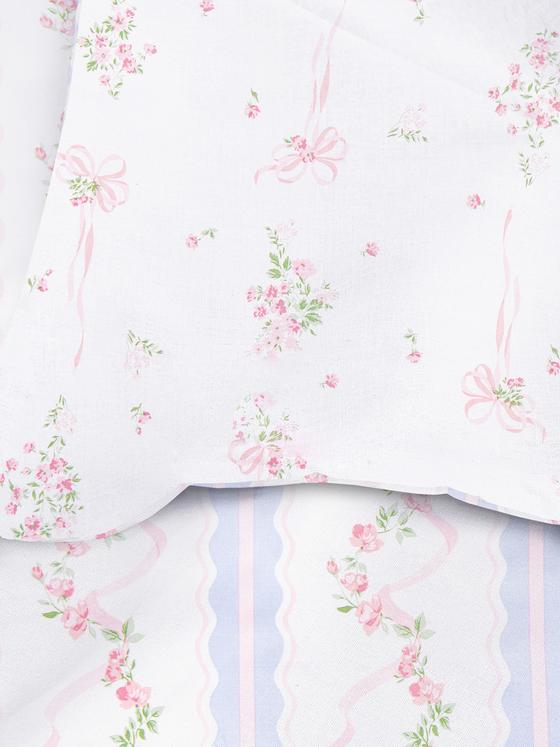 Reversible Cherry Blossom Super King Duvet Cover Set