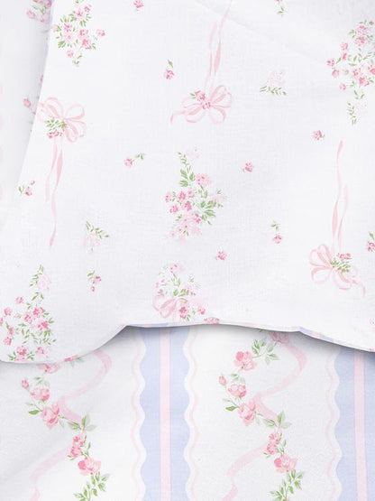 Reversible Cherry Blossom Super King Duvet Cover Set