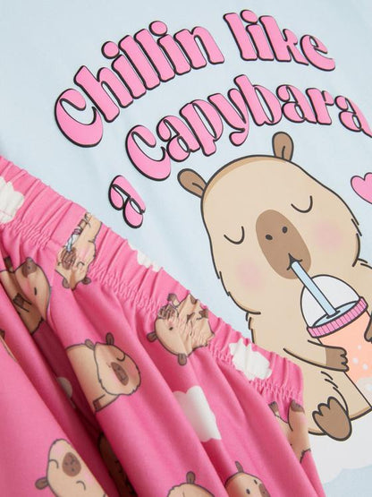 Capybara Character Short Pyjamas