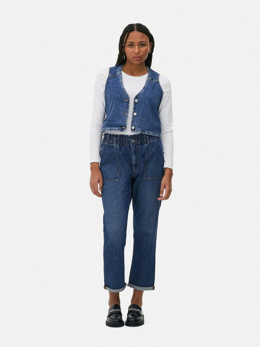 Paperbag Waist Cotton Trousers
