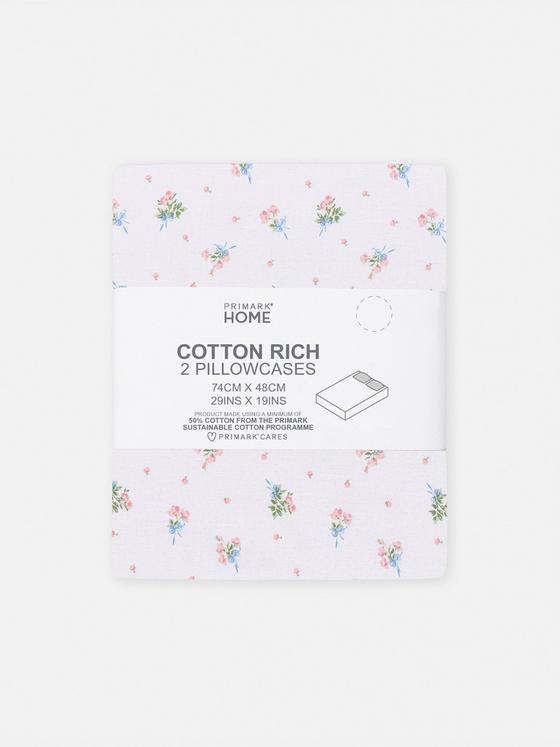 2pk Ditsy Floral Pillowcase