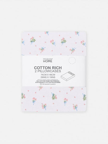 2pk Ditsy Floral Pillowcase