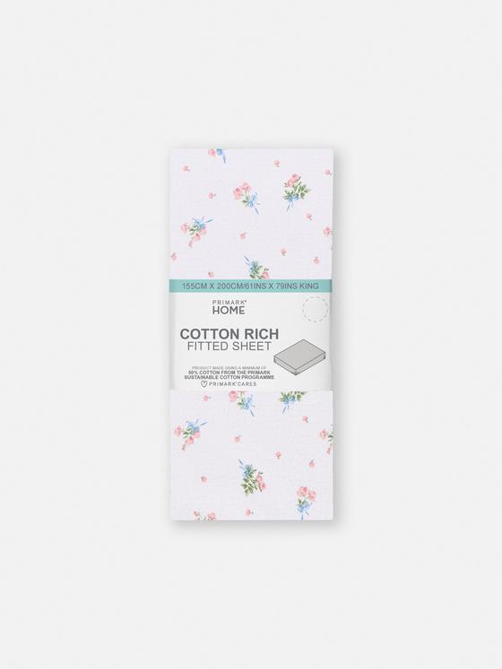Printed King Size Fitted Sheet
