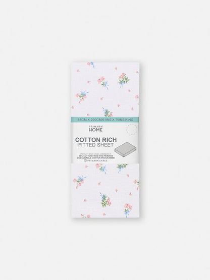 Printed King Size Fitted Sheet