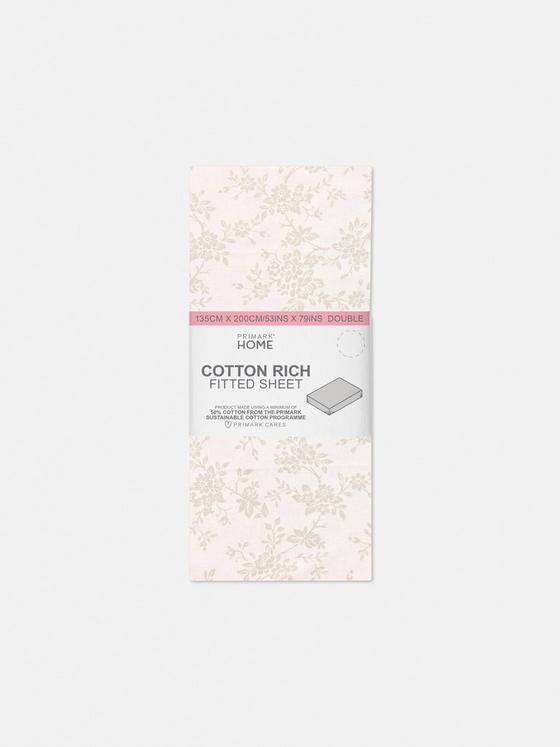 Double Floral Fitted Sheet