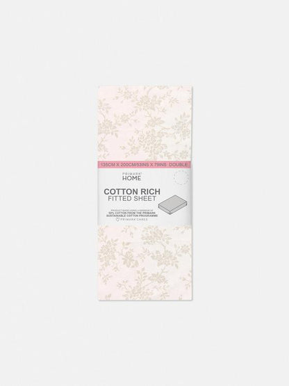 Double Floral Fitted Sheet