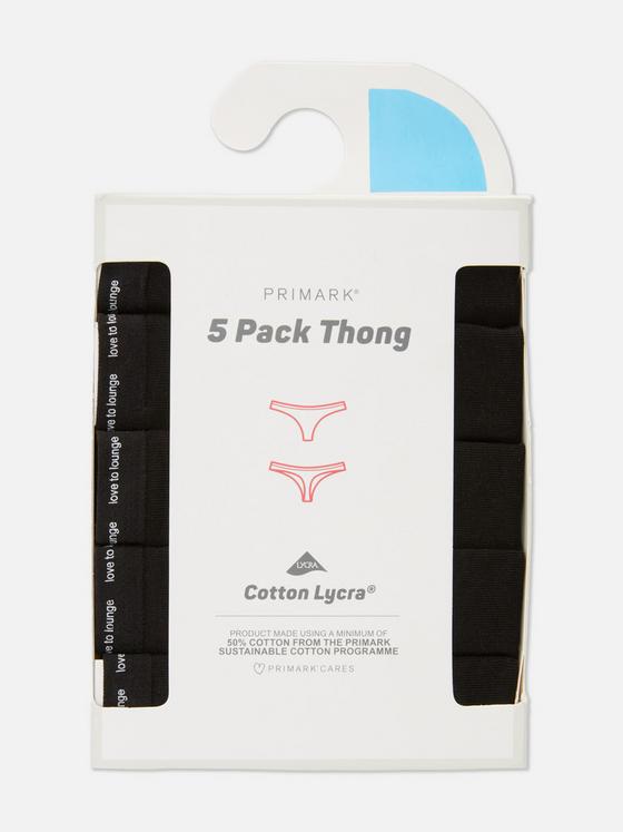 5pk Love To Lounge Thongs