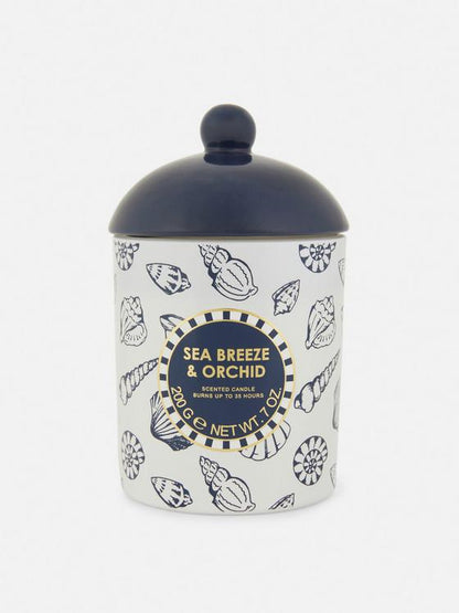Scented Candle in Floral Container