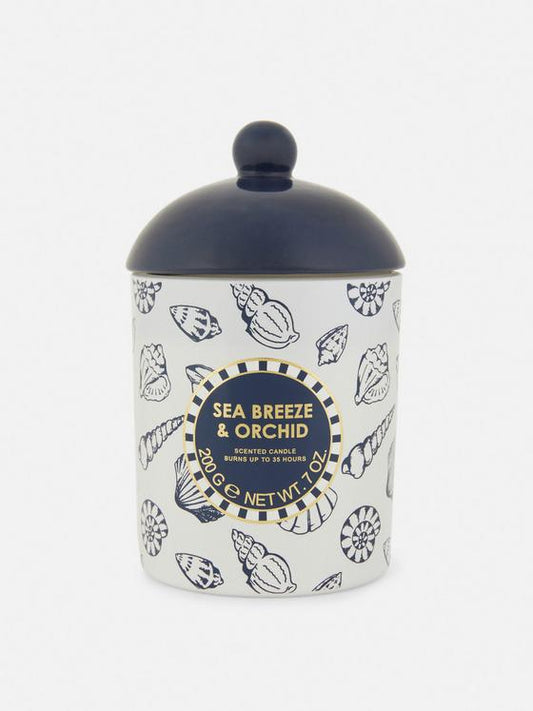 Scented Candle in Floral Container