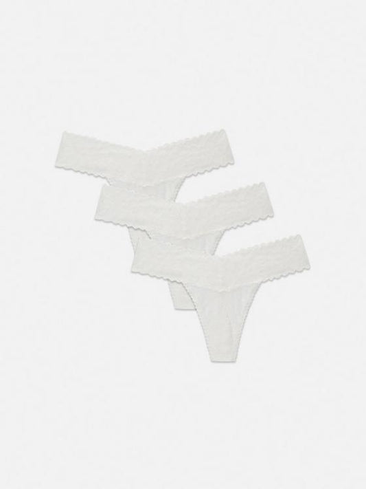 3pk Lace Thongs