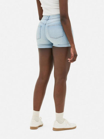 Denim Turn Up Shorts