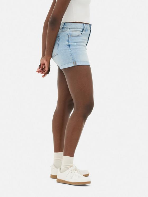 Denim Turn Up Shorts