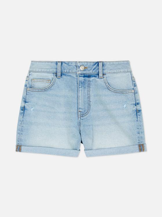 Denim Turn Up Shorts