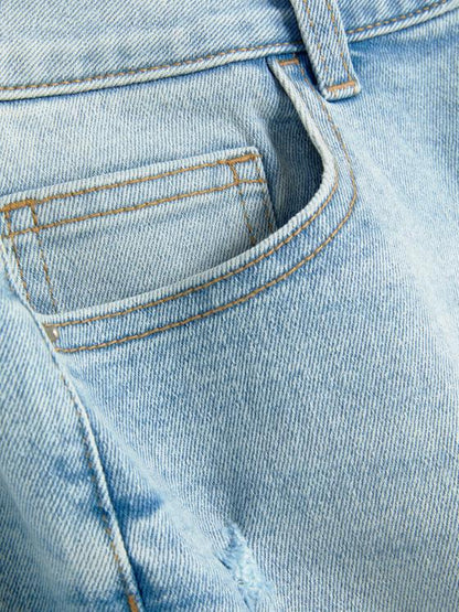 Denim Turn Up Shorts