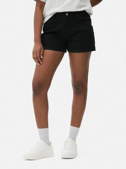 Denim Turn Up Shorts