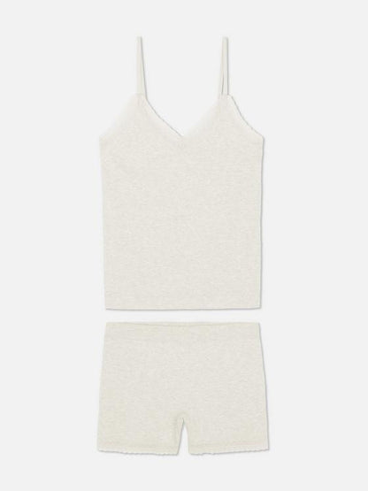 Lace Trim Cami and Shorts Pyjamas