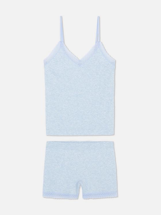 Lace Trim Cami and Shorts Pyjamas