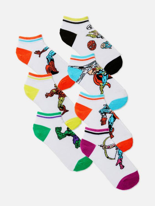 7pk Marvel Trainer Socks