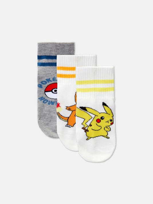 3pk Pokémon Ankle Socks