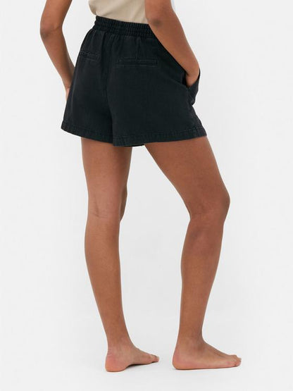 Elasticated Denim Shorts
