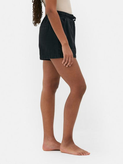 Elasticated Denim Shorts