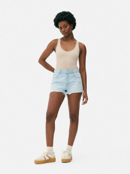 Ripped Denim Shorts