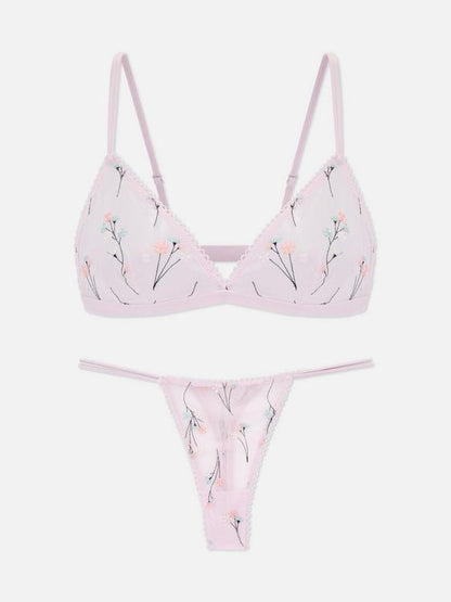 Mesh Triangle Underwear Set