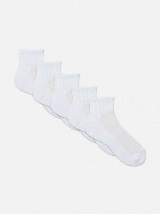 5pk Ribbed Ankle Socks