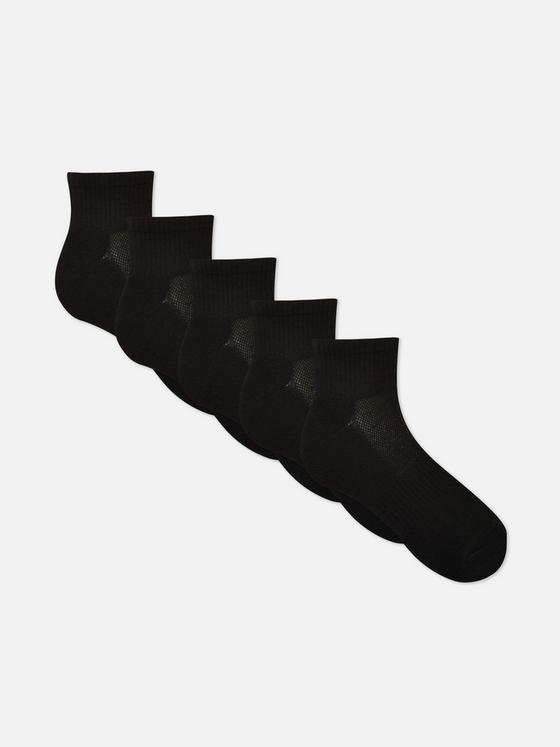 5pk Ribbed Ankle Socks