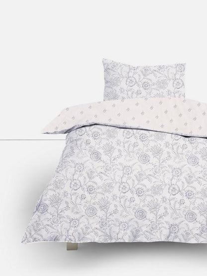 Reversible Block Floral Single Duvet Cover Set