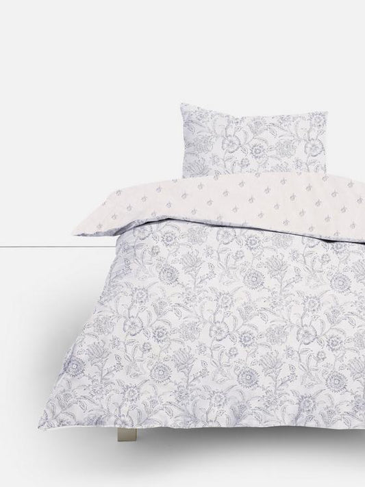 Reversible Block Floral Single Duvet Cover Set