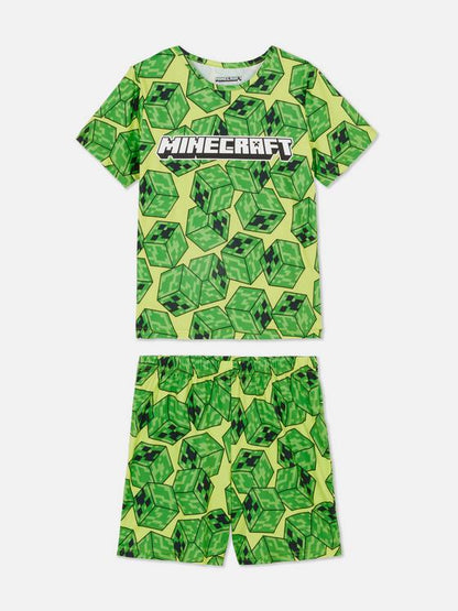 Minecraft Creeper Graphic Short Pyjamas