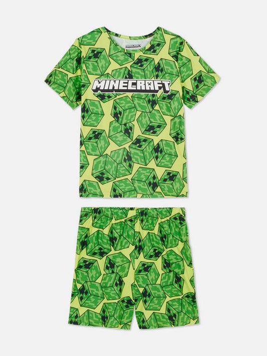 Minecraft Creeper Graphic Short Pyjamas