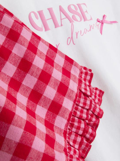 Bow short sleeved top and shorts set