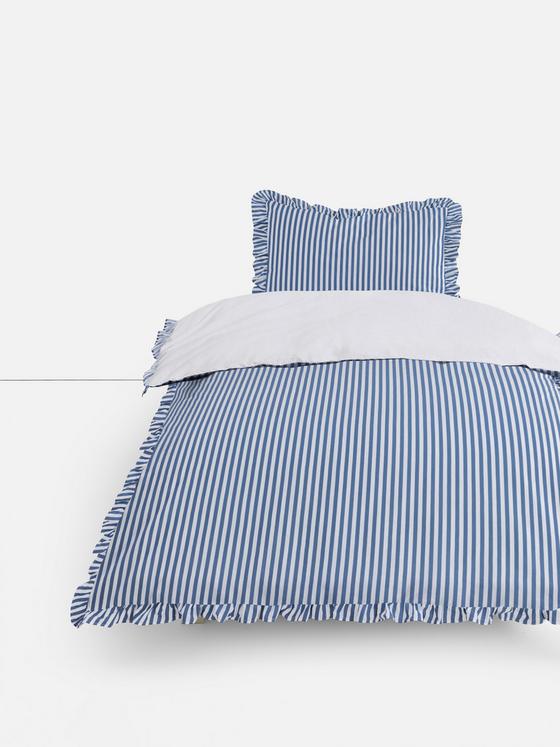 Striped Frill Single Duvet Cover Set