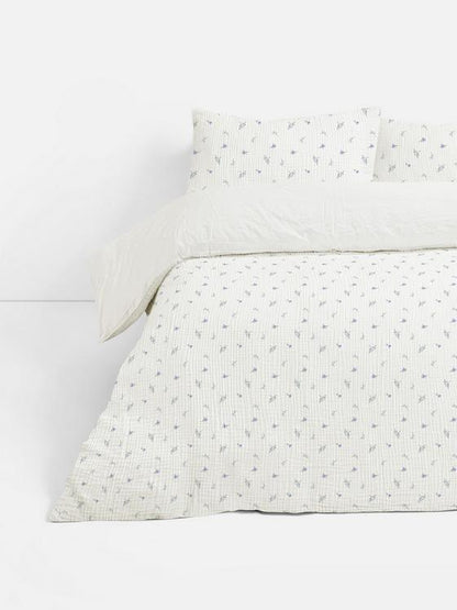Textured Floral Duvet Cover Set