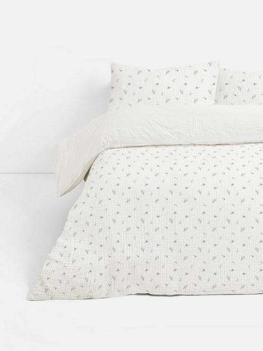 Textured Floral Duvet Cover Set