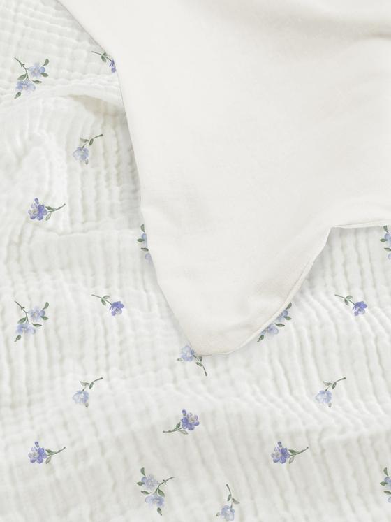 Textured Floral Duvet Cover Set