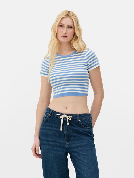 Striped Cropped T-Shirt