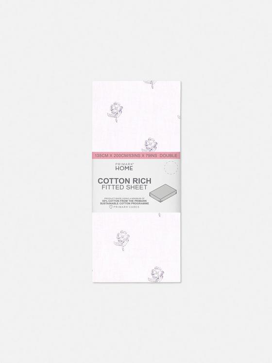 Double Block Floral Fitted Sheet