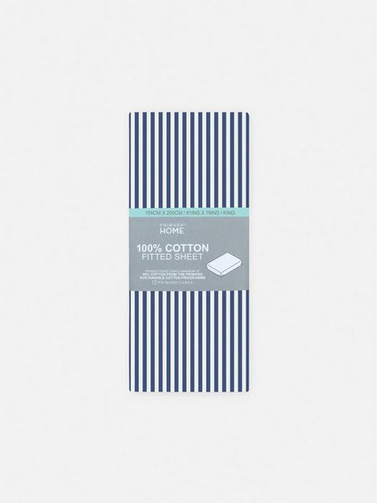 King Striped Fitted Sheet