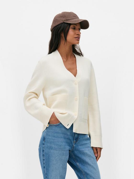 V-Neck Button-Up Cardigan