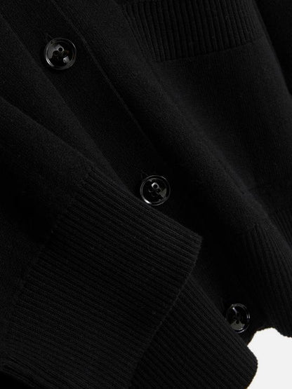 V-Neck Button-Up Cardigan