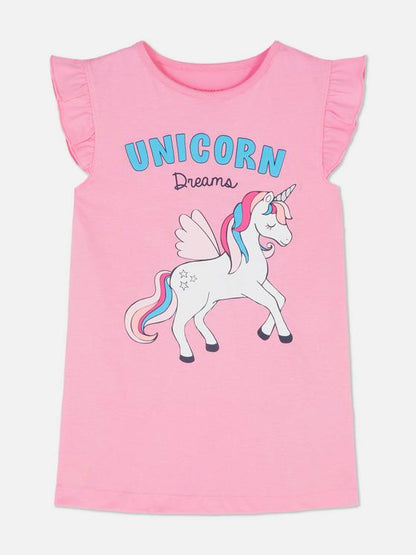 Unicorn Ruffle Sleep T-Shirt