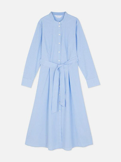 Stripe Belted Shirt Dress