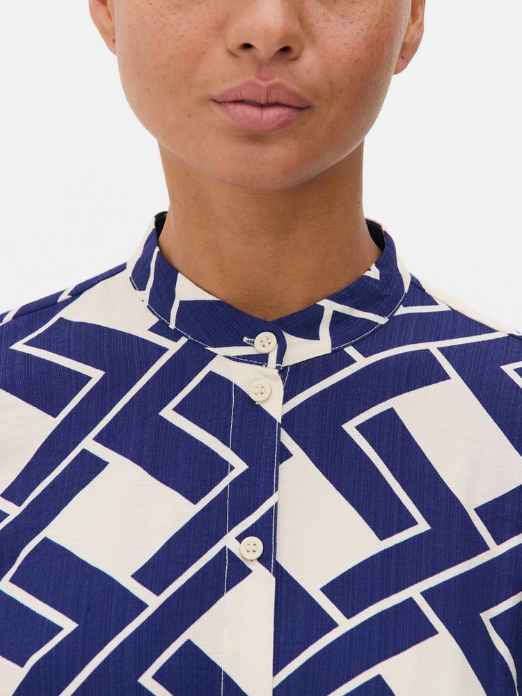 Geometric Shirt Dress