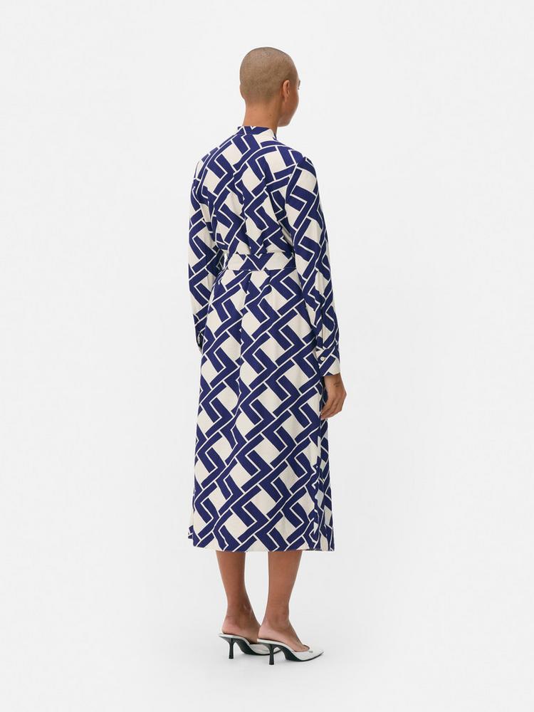 Geometric Shirt Dress