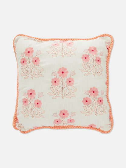 Floral Block Pattern Cushion